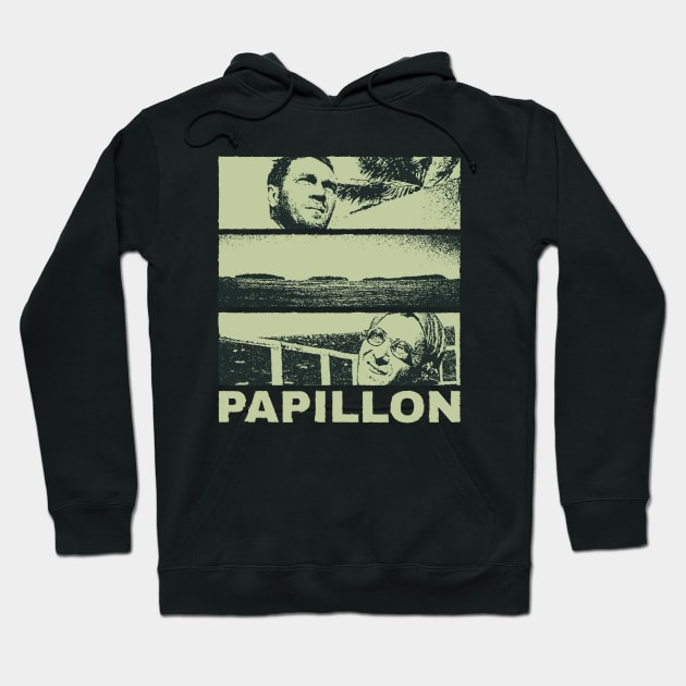 Papillon 1973 Film Hoodie by Zen Cosmos Official